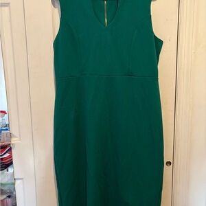 Nina Leonard Teal Midi Dress